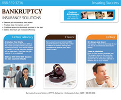 Bankruptcy Insurance Solutions website design