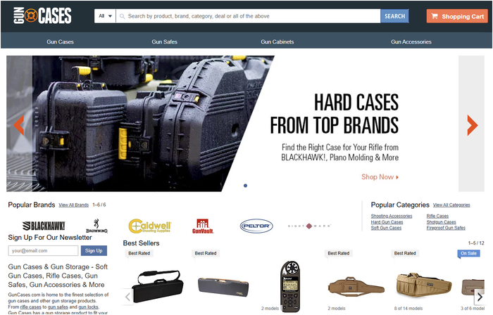 GunCases.com homepage