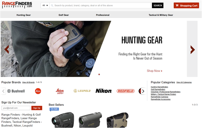 RangeFinders.com homepage